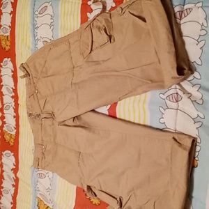 Vintage, Tan Khaki, Cargo Crop Pants/Capris